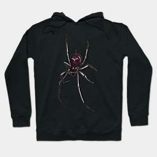 Black Widow Spider Decending Hoodie